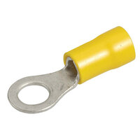 Yellow Ring Terminal 6mm - 10 Pack