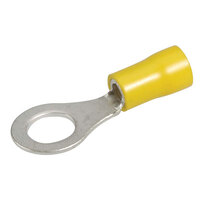Yellow Ring Terminal 8mm - 10 Pack