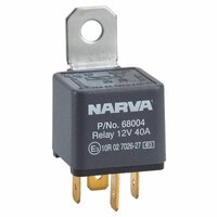 Narva 68004BL 12v 40A Normally Open 4-Pin Relay with Resistor