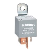 Narva 68008BL 12v 50A Normally Open 4-Pin Relay with Resistor