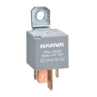 Narva 68020BL 24v 50A Normally Open 4-Pin Relay with Resistor