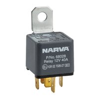 Narva 68028BL 12v 40A Normally Open 5-Pin Relay with Resistor