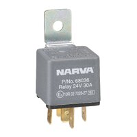 Narva 68036BL 24v 30A Normally Open 5-Pin Relay with Resistor