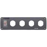 Blue Sea 4369 Water-Resistant Accessory Panel - 15A Circuit Breaker, 3x Blank Apertures