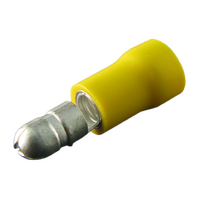 Yellow Male Bullet Terminal - 100 Pack